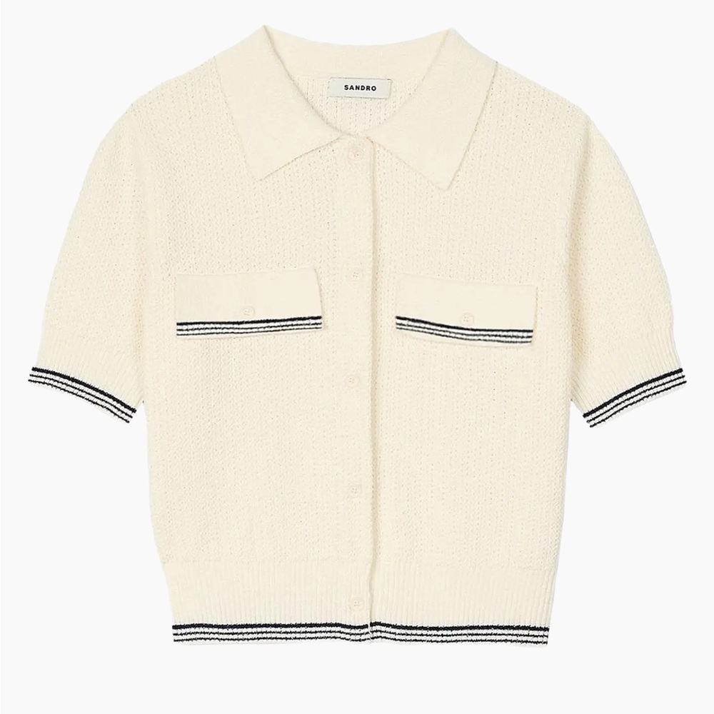 Sandro Perpignan Rib-Knit Cardigan - Picture 2 of 8